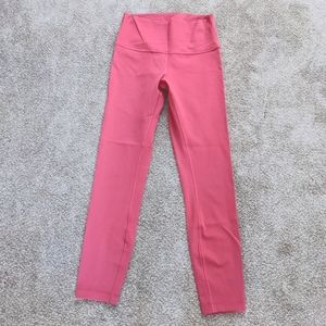 Lululemon Wunder Under Crops in "Dusty Rose"